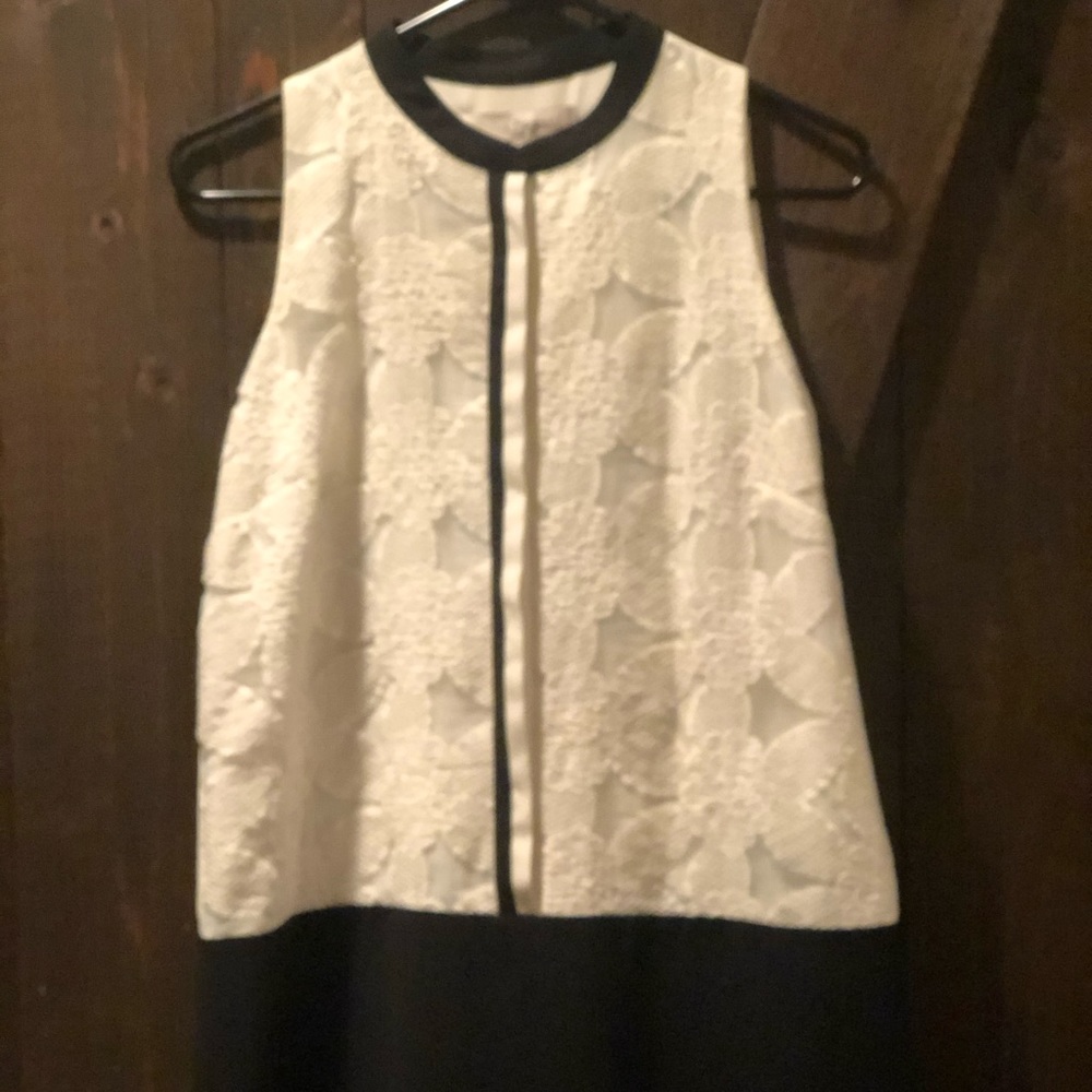 Loft shift dress Black/white. Petite Medium.